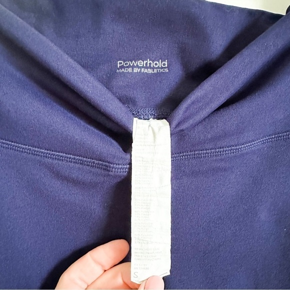 Fabletics Blue High waist on the go Powerhold mesh 5/8 legging sz Small - Picture 8 of 9